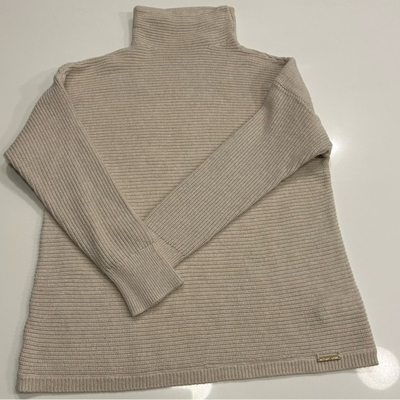 MICHAEL Michael Kors Tan Mock Turtleneck Sweater, EUC - Picture 1 of 9